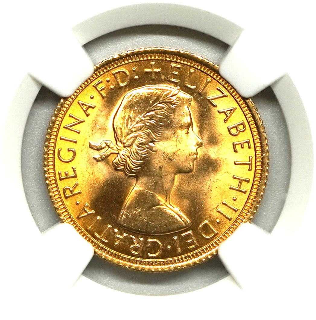 イギリス 1983 エリザベス2世 1/2ソブリン 金貨 NGC PF 69